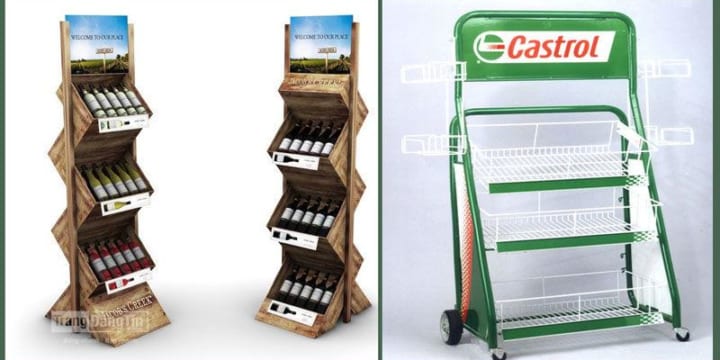 Chuyên sản xuất quầy kệ quảng cáo cho các nhãn hàng tại An Giang